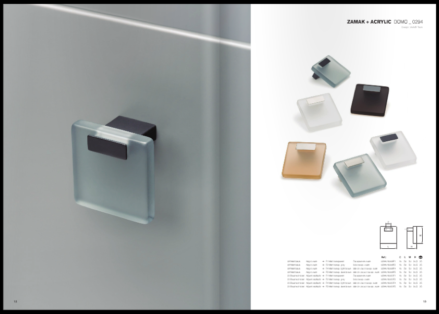 Catálogo de nuevos pomos y tiradores de Viefe 2016. Catalogue of new knobs and handles Viefe 2016.
