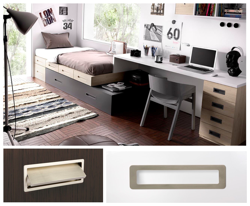 Tiradores para armarios de dormitorios / Handles for bedroom cupboards -  Viefe handles